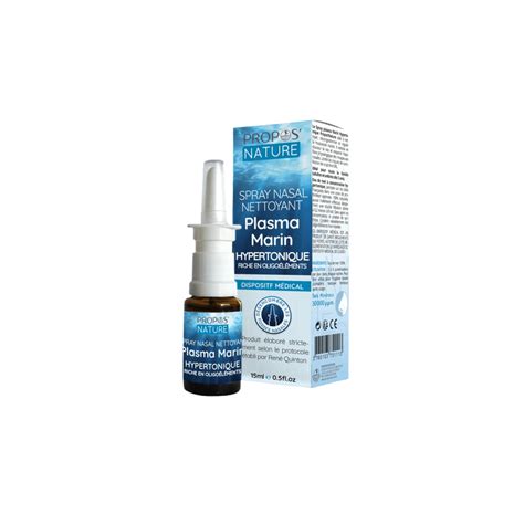 Spray Nasal Hypertonique Eau De Quinton Propos Nature 15ml