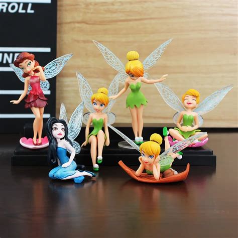 6pcs Set Anime Tinkerbell Fairy Figure Toy Tinker Bell Pvc Action