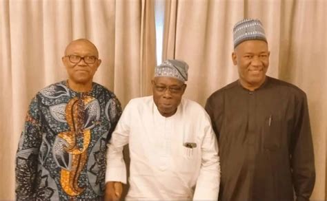 Presidency Peter Obi Baba Ahmed Visit Obasanjo In Abeokuta