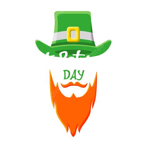 St Patrick Hat Vector Hd Images Greeting St Patrick Day With Beard And