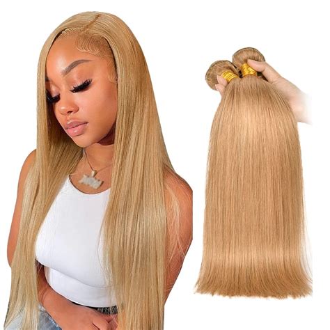 Amazon LadrXadr Honey Blonde Bundles Human Hair 27 Bundles Color