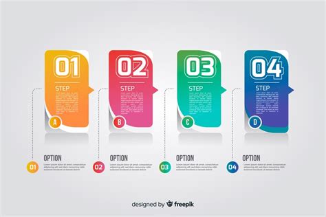 Infográfico Colorido Passos Design Plano Vetor Grátis