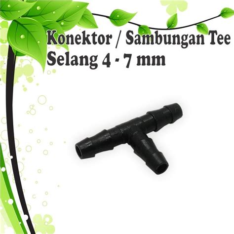 Jual Konektor Sambungan Selang Pe Hidroponik Nepel Tusuk Arah Tee