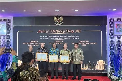 PetroChina Jabung Raih Juara 1 Anugerah Tata Bandha Energi Tahun 2023