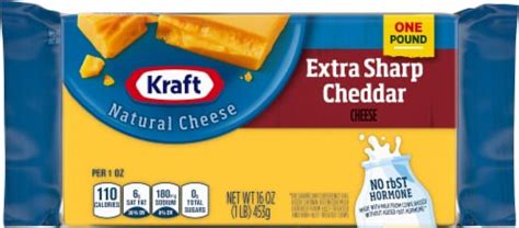 Kraft Extra Sharp Cheddar Natural Cheese Block 16 Oz Kroger