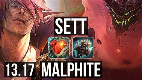 Sett Vs Malphite Top Games M Mastery Euw