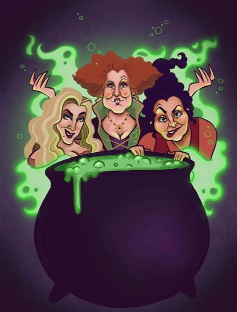 Download Cute Hocus Pocus Drawing Fanart Wallpaper