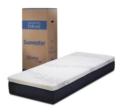 Colchón Suavestar espuma en caja Stress free 1 plaza 80cm x 190cm