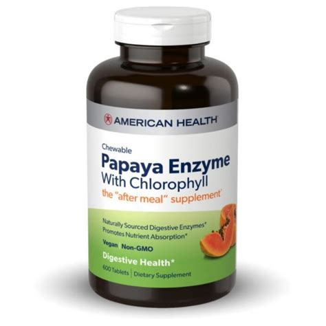 Original Papaya Enzyme Chewable Tablets By American Health