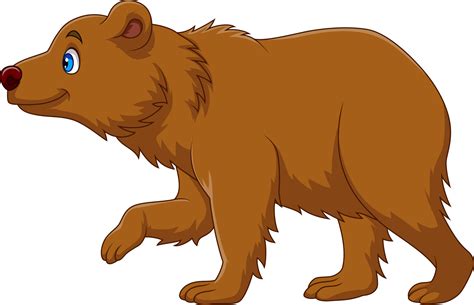 Dibujos Animados Lindo Oso Pardo Caminando 8733607 Vector En Vecteezy