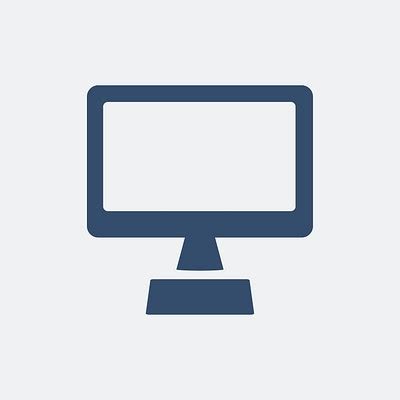 Isolated Blue Computer Monitor Icon Free Icons Rawpixel