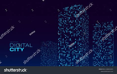 Smart Digital City Concept Urban Architecture Stock Vector (Royalty ...