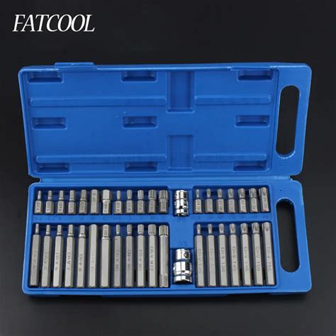 40pcs Set Hex Star Spline Socket Screwdriver Bit Set 1 2 3 8 Drive Sockets Power Tool Bits