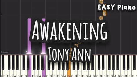 Tony Ann Awakening Easy Piano Piano Tutorial Sheet Youtube