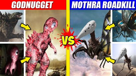 Godnugget Godzilla X Lil Nugget Vs Mothra Roadkill Mothra X God Of