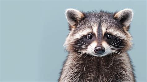 Premium Photo A Closeup Of A Raccoons Face The Raccoon Is Looking At