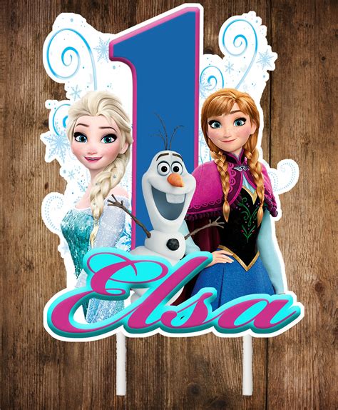 Frozen Elsa Anna And Olaf Cake Topper PERSONALIZED Etsy