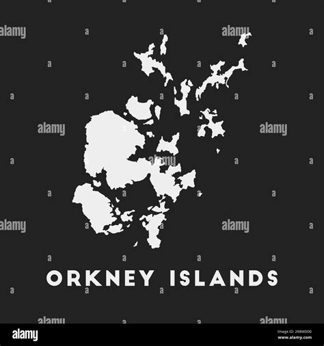 Icono De Islas Orcadas Mapa De La Isla Sobre Fondo Oscuro Elegante