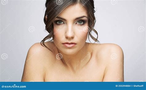 Beautiful Woman Portrait Nude Shoulders Stock Photo Image Of Lady