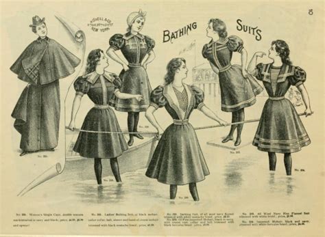 Victorian Swimsuits Patterns Costumes Edwardian Bathing Suits