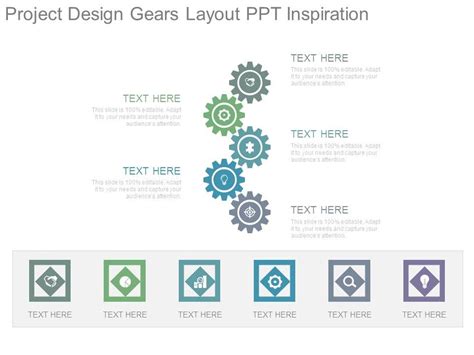 Project Design Gears Layout Ppt Inspiration