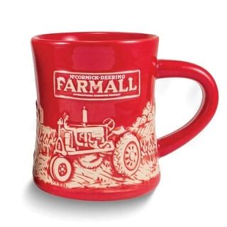 Curata Farmall F Model Raised Relief Design Ounce Stoneware Diner