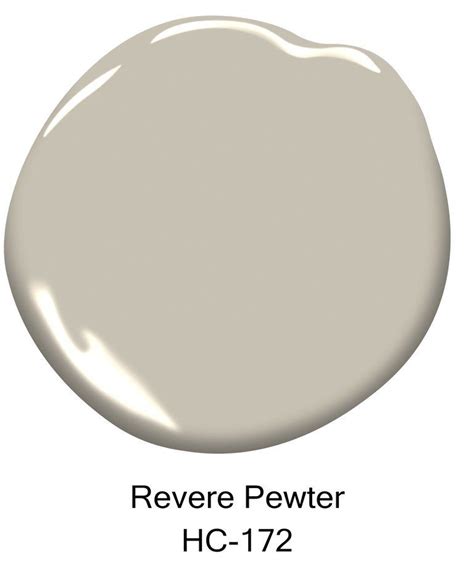 Or Pair Benjamin Moore Revere Pewter Hc 172 With White Dove Paint