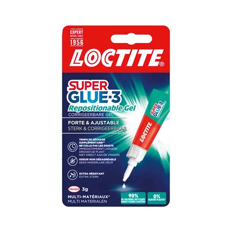 Colle Super Glue 3 Repositionable Gel 3gr LOCTITE Mr Bricolage