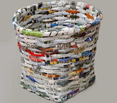 Diys Tutorials How To Weave A Newspaper Basket