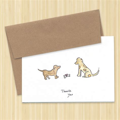 Dog Card. Thank You Card. Dog Thank You Card. Dog Lover Card. - Etsy