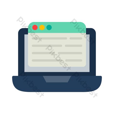 Laptop Flat Icon Vector PNG Images | AI Free Download - Pikbest