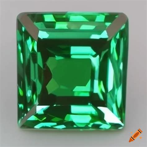 Bright Green Square Gemstone On Craiyon