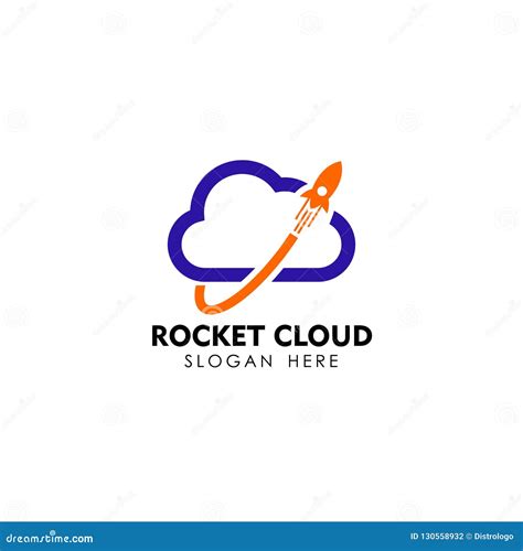 Rocket Cloud Logo Design Template Cloud Tech Logo Design Template