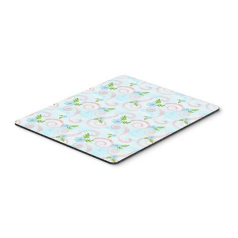 Watercolor Blue Flowers Swirls Mouse Pad Hot Pad Or Trivet Fred