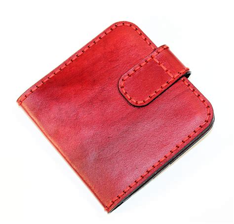 Leather Wallet Red Wallet Great Leather Item Red Mens Etsy