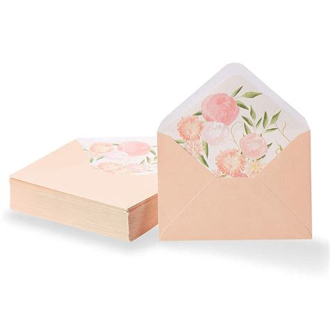 50 Pack A1 Blush Pink Invitation Envelopes For 3x5 Cards With