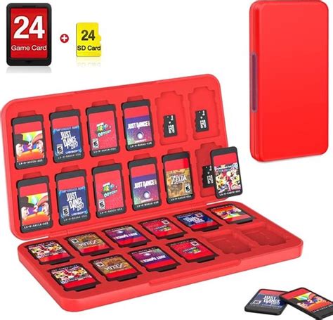 Zez Game Card Case Voor 24 Nintendo Switch Slots Geschikt Voor 24 Game Cards En 24