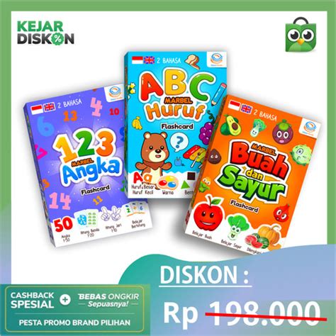 Jual PAKET FLASHCARD 3 In 1 ANGKA HURUF BUAH SAYUR Kartu Bayi