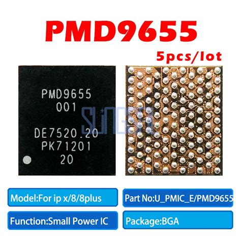 5 개 몫 Iphone X 8 8 Plus 8 Plus 용 100 오리지널 Pmd9655 U Pmic E Rf 소형 전력 관리 Rf Pmic Ic 칩 반도체 집적회로