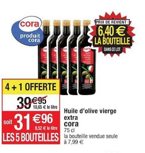 Promo Huile D Olive Vierge Extra Cora Chez Cora Icatalogue Fr