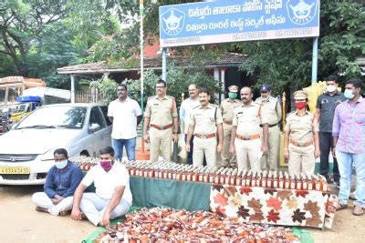 Chittoor Police Arrest Two Seize 1k Karnataka Liquor Bottles The