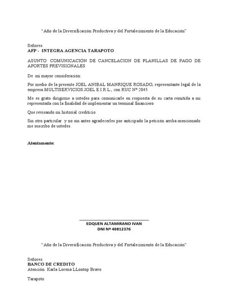 Carta Afp Pdf