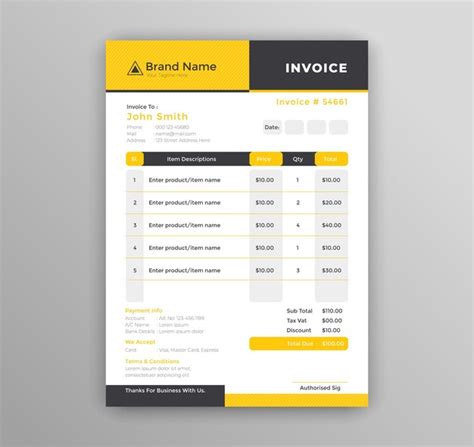 Premium Vector Corporate Business Invoice Design Office Invoicing