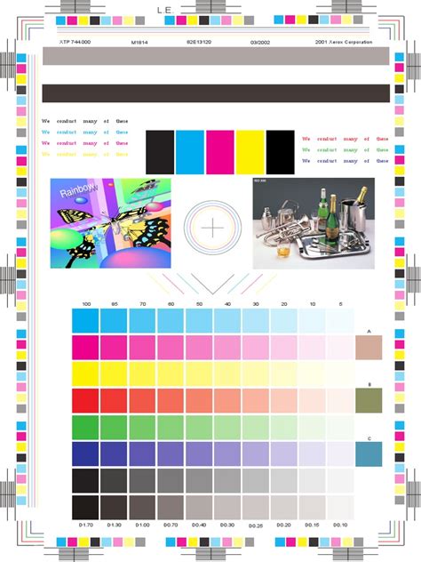 Xerox Printed Test Pattern