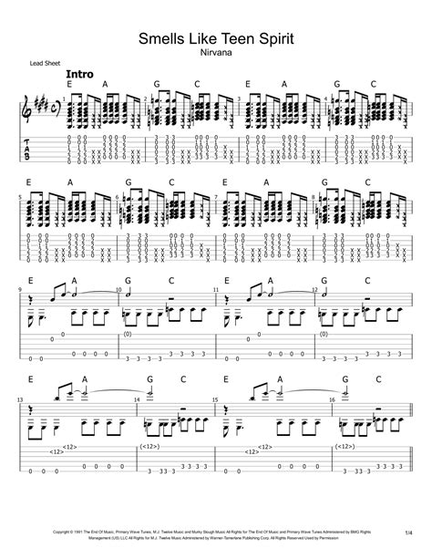 Smells Like Teen Spirit Arr Philip Jackson By Nirvana Sheet Music For Guitar Tab At Sheet