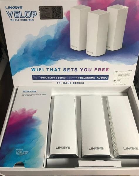 Linksys Velop Intelligent Mesh Wifi System Tri Band Pack Ac