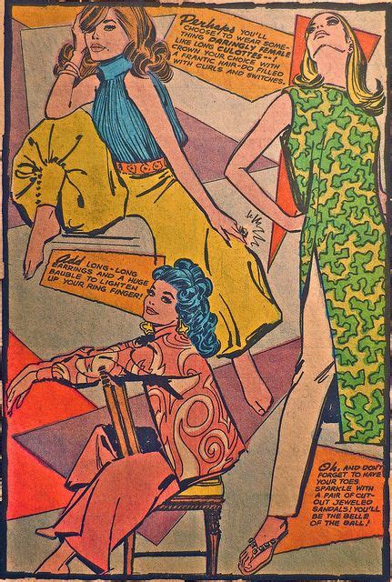 1960s Mod Womenswear Fashion Women Comic Book Vintage Ladies Fashions A