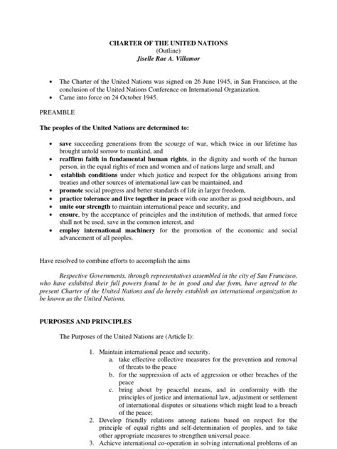 Charter Of The United Nations Pdf United Nations International