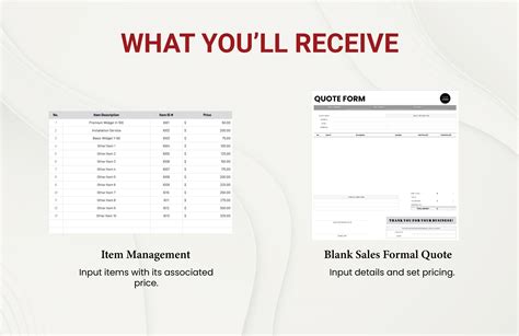 Sales Formal Quote Template Template in Excel, Google Sheets - Download | Template.net