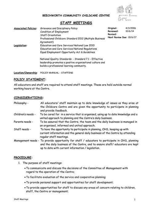 Management Staff Meeting Agenda How To Create A Management Staff